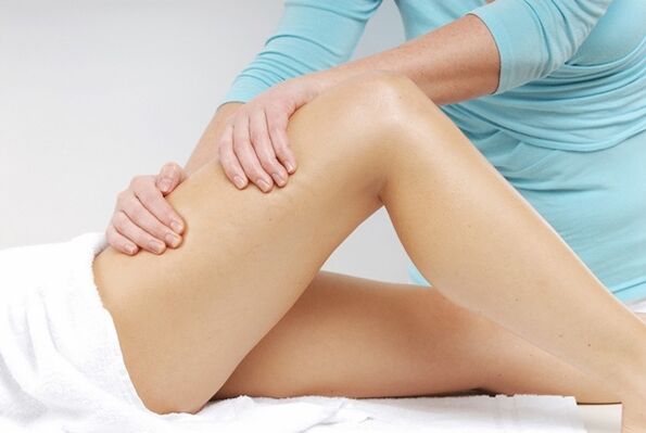 Massaging the veins of the lower limbs